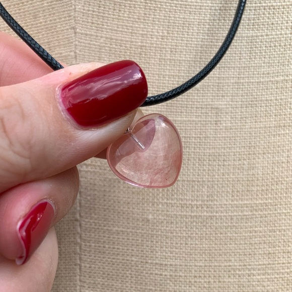 Handmade Genuine Stone/Glass Heart Amulet Necklace - Picture 10 of 12